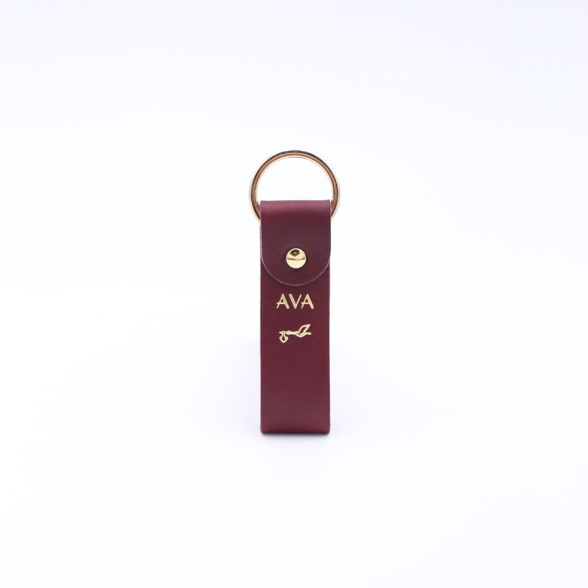 Porte-Clés Personnalisé Cuir - Naissance-Porte-clés-PRUNE-CIGOGNE-NON-Atelier Penso