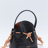 Mini Sac Seau Cuir - MINI BUCKET - Jaune