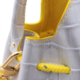 Mini Sac Seau Cuir - MINI BUCKET - Jaune