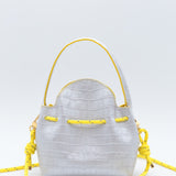 Mini Sac Seau Cuir - MINI BUCKET - Jaune