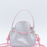 Mini Sac Seau Cuir - MINI BUCKET - Jaune