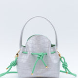 Mini Sac Seau Cuir - MINI BUCKET - Jaune