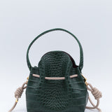 Mini Sac Seau Cuir - MINI BUCKET - Jaune