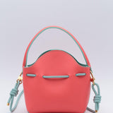 Mini Sac Seau Cuir - MINI BUCKET - Jaune