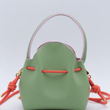 Mini Sac Seau Cuir - MINI BUCKET - Jaune