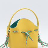 Mini Sac Seau Cuir - MINI BUCKET - Jaune
