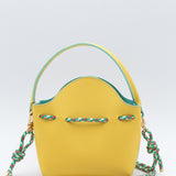 Mini Sac Seau Cuir - MINI BUCKET - Jaune