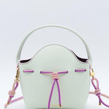 Mini Sac Seau Cuir - MINI BUCKET - Jaune