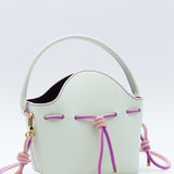 Mini Sac Seau Cuir - MINI BUCKET - Jaune
