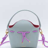 Mini Sac Seau Cuir - MINI BUCKET - Jaune