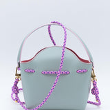 Mini Sac Seau Cuir - MINI BUCKET - Blanc