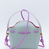 Mini Sac Seau Cuir - MINI BUCKET - Jaune