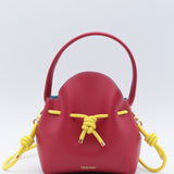 Mini Sac Seau Cuir - MINI BUCKET - Jaune