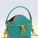 Mini Sac Seau Cuir - MINI BUCKET - Jaune