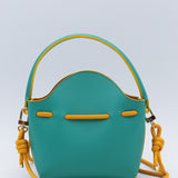 Mini Sac Seau Cuir - MINI BUCKET - Jaune