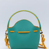 Mini Sac Seau Cuir - MINI BUCKET - Jaune