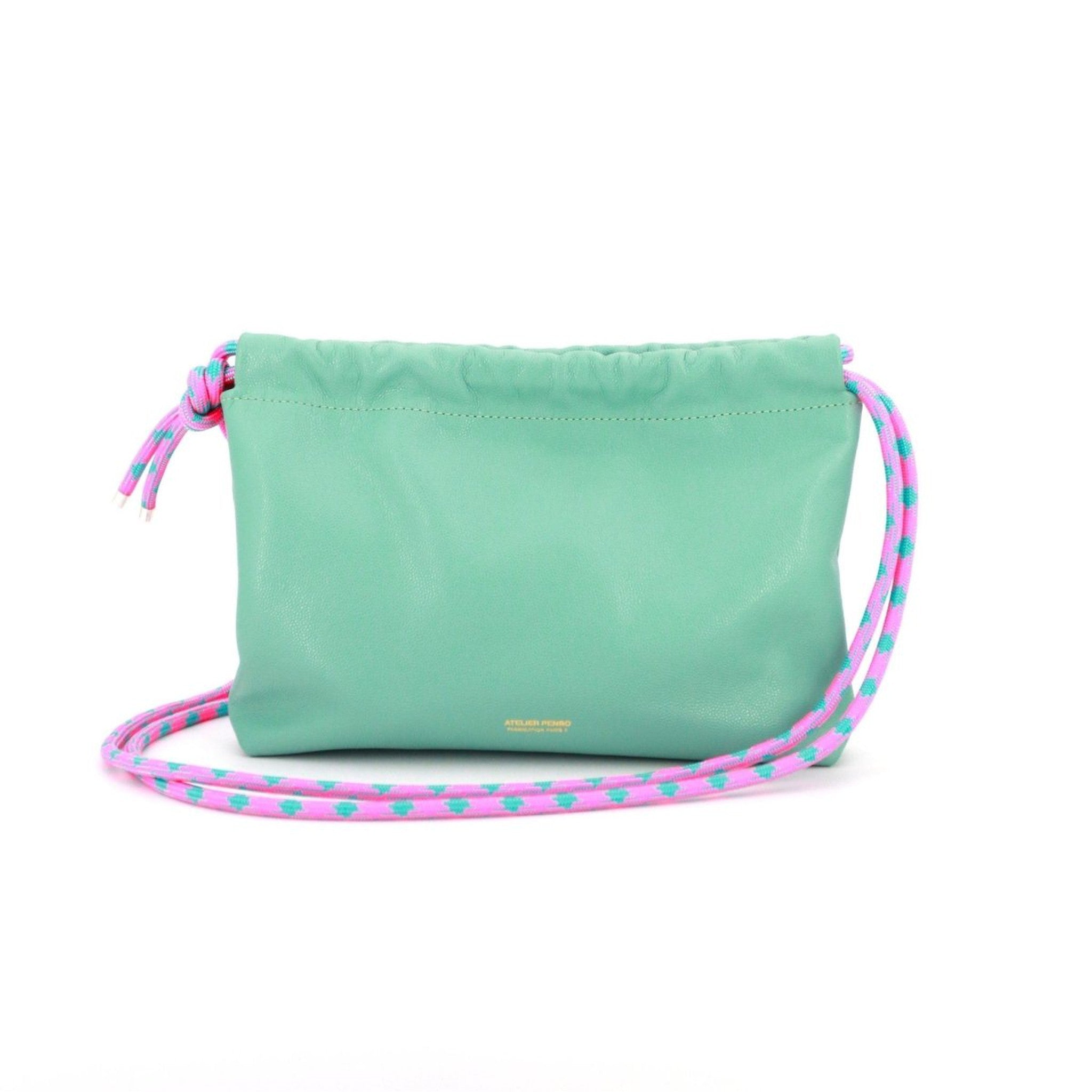 Sac Cuir Crossbody - LUTÈCE-Sac Lutèce-Vert d'Eau-Caviar-Atelier Penso