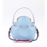 Mini Sac Seau Cuir - MINI BUCKET - Bleu Ciel