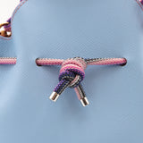 Mini Sac Seau Cuir - MINI BUCKET - Bleu Ciel