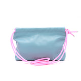 Sac Cuir Crossbody - LUTÈCE - Bleu Cyan