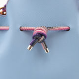 Mini Sac Seau Cuir - MINI BUCKET - Bleu Ciel