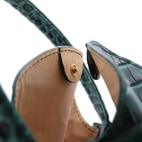 Mini Sac Seau Cuir - MINI BUCKET - Croc Emeraude