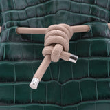 Mini Sac Seau Cuir - MINI BUCKET - Croc Emeraude