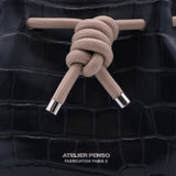 Mini Sac Seau Cuir - MINI BUCKET - Croc Navy