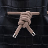 Mini Sac Seau Cuir - MINI BUCKET - Croc Navy