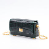 Sac Cuir Bandoulière - GUMI - Croco Émeraude