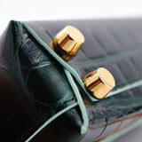 Sac Cuir Bandoulière - GUMI - Croco Émeraude