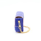 Sac Cuir Bandoulière - GUMI - Python Bleu