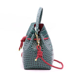 Sac Seau Cuir - BUCKET Croco