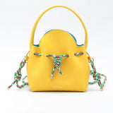 Mini Sac Seau Cuir - MINI BUCKET - Jaune