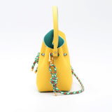Mini Sac Seau Cuir - MINI BUCKET - Jaune