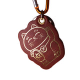 Luckey Holder - Lucky Cat - Marron / Doré