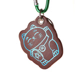Luckey Holder - Lucky Cat - Marron / Turquoise