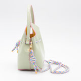 Mini Sac Seau Cuir - MINI BUCKET - Amande & Arlequin