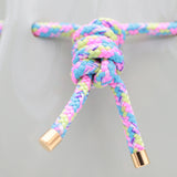 Mini Sac Seau Cuir - MINI BUCKET - Amande & Arlequin