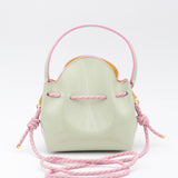 Mini Sac Seau Cuir - MINI BUCKET - Amande & Framboise