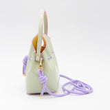 Mini Sac Seau Cuir - MINI BUCKET - Amande & Lilas