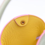 Mini Sac Seau Cuir - MINI BUCKET - Amande & Lilas