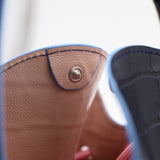 Mini Leather Bucket Bag - MINI BUCKET - Almond & Harlequin