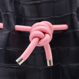 Mini Leather Bucket Bag - MINI BUCKET - Almond & Harlequin