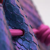 Mini Sac Seau Cuir - MINI BUCKET - Python Iridescent