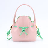 Mini Sac Seau Cuir - MINI BUCKET - Double Mint