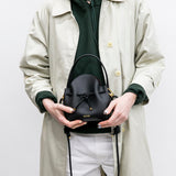 Mini Sac Seau Cuir - MINI BUCKET - Noir