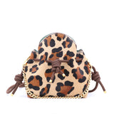 Mini Leather Bucket Bag - MINI BUCKET - Iridescent Python