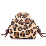 Mini Leather Bucket Bag - MINI BUCKET - Iridescent Python