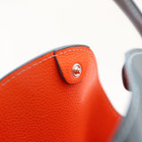 Mini Leather Bucket Bag - MINI BUCKET - Almond & Harlequin